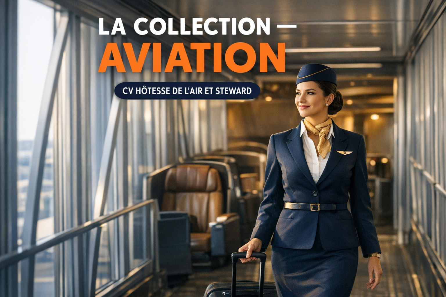 CV hôtesse de l'air & steward : la collection aviation pour le personnel navigant
