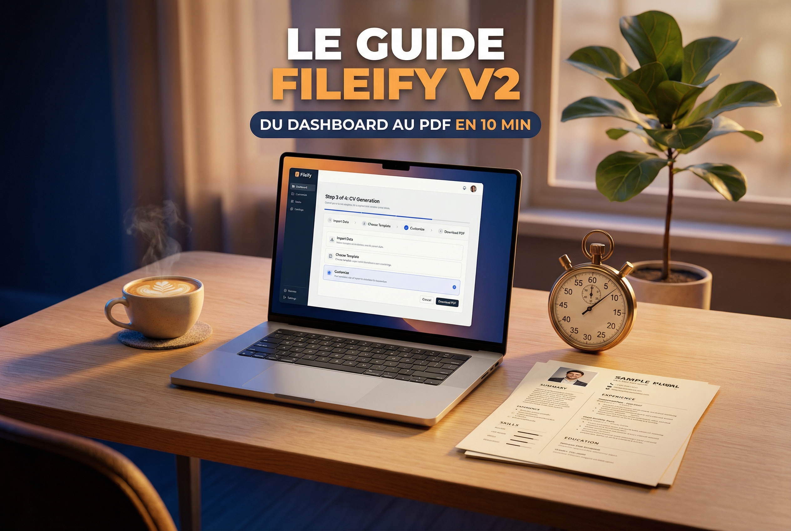 Guide Fileify v2 : du tableau de bord au PDF en 10 minutes